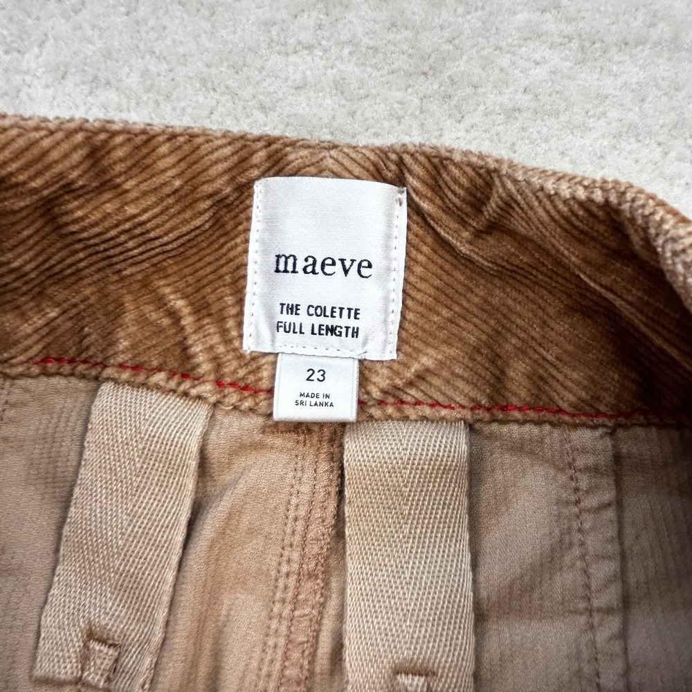 Maeve Anthropologie The Colette Wide Leg Corduroy Pants Womens 23 Full Length - Picture 9 of 10